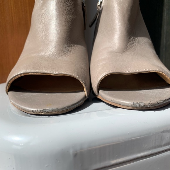 Franco Sarto leather open toe mule heels - Picture 3 of 7